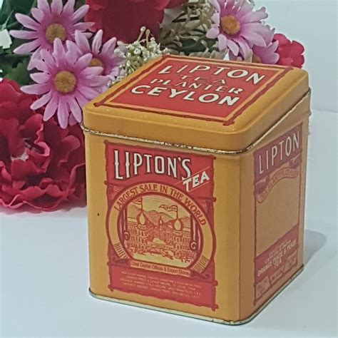 lipton tea metal tin box|lipton tea planter ceylon tin.